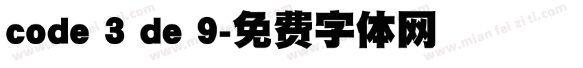 code 3 de 9字体转换